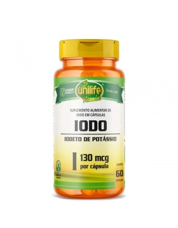 IODO IODETO DE POTASSIO 450MG 60 CAPS - UNILIFE 3788