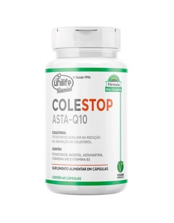 COLESTOP ASTA-Q10 FITOESTEROIS 450MG 60 CAPS - UNILIFE 4022