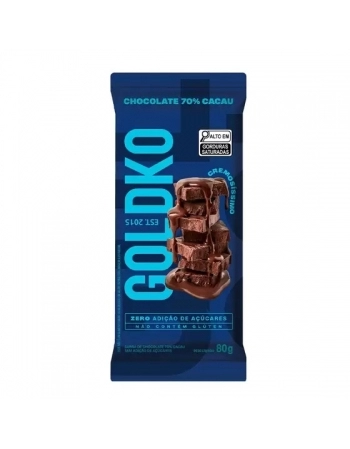BARRA DE CHOCOLATE 70% CACAU 8 X 80G - GOLD & KO 4500
