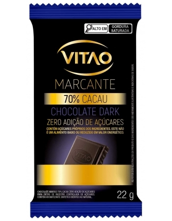 CHOCOLATE MARCANTE AMARGO 70% CACAU 12 X 22G - VITAO 18442