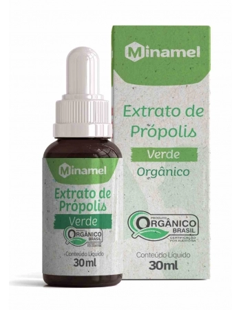 EXTRATO DE PROPOLIS VERDE ORGANICO 30ML - MINAMEL 25500