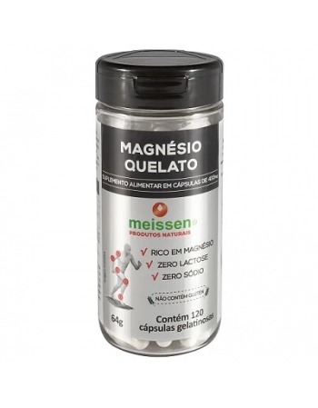 MAGNESIO QUELATO 433MG - 120CAPS - MEISSEN