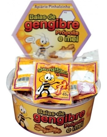 BALA GENGIBRE PROP MEL 25 X 45G - NOVO MEL