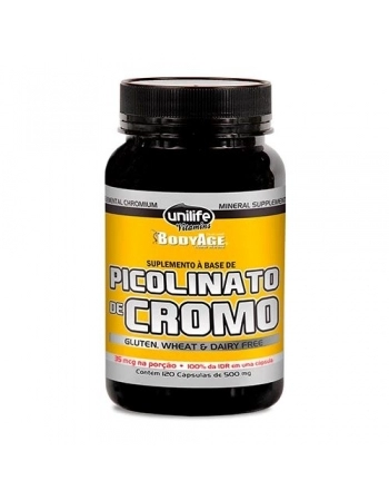 PICOLINATO DE CROMO 500MG - 120 CAPS - UNILIFE