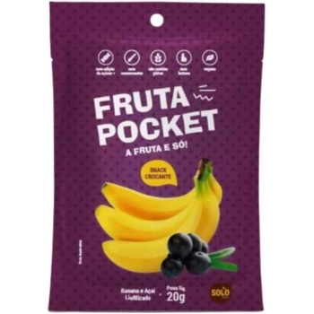 FRUTA POCKET BANANA COM AÇAÍ LIOFILIZADO 20G - SOLO