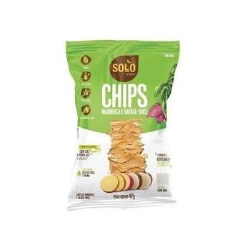 CHIPS BATATA DOCE E MANDIOCA SOLO SNACKS - 42G