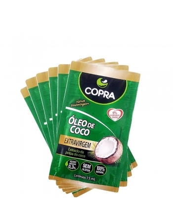 OLEO DE COCO EXTRA VIRGEM SACHE 15ML 40 UNID - COPRA