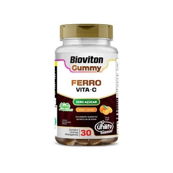 GUMMY FERRO + VIT C BIOVITON - SABOR LARANJA - 30 GOMAS - UNILIFE
