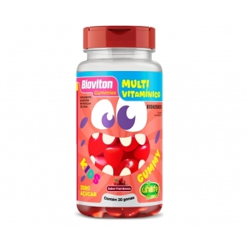 GUMMY KIDS MULT. BIOVITON - SABOR FRAMBOESA - 30 GOMAS - UNILIFE