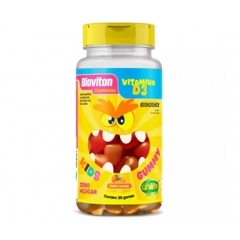 GUMMY KIDS VITAMINA D3 BIOVITON - SABOR LARANJA - 30 GOMAS - UNILIFE