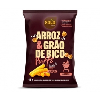 SNACK PUFFS ARROZ & GRÃO DE BICO BARBECUE 45G - SOLO