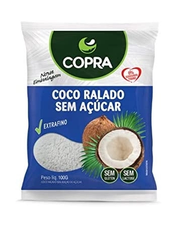 COCO RALADO FINO PURO SEM SACAROSE 100GR - COPRA