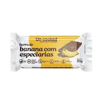 BARRA DE BANANA C/ CASTANHAS 12X30G - UNCOOKED