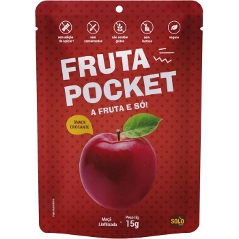 FRUTA POCKET MAÇÃ LIOFILIZADO 15G - SOLO