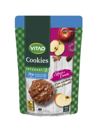 COOKIES ZERO MAÇA CANELA COB CHOC 80G -VITAO 446