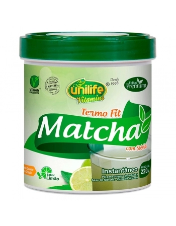 MATCHA INSTANTANEO SABOR LIMÃO 220GR - UNILIFE