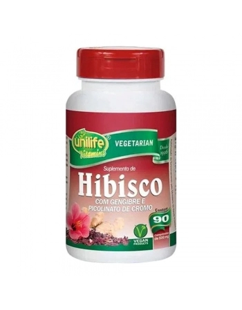 HIBISCO COM GENGIBRE 500MG -90CAP - UNILIFE