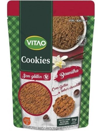 COOKIES S/ GLUTEN BAUNILHA 80G -VITAO 458