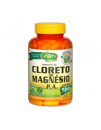 CLORETO DE MAGNESIO PA 800MG - 120 CAPS - UNILIFE