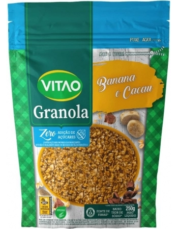 GRANOLA ZERO BANANA E CACAU 250G - VITAO 20383