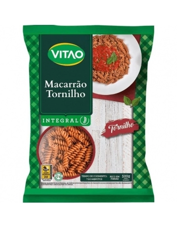 MACARRÃO INTEGRAL TORNILHO 500G -VITAO 352