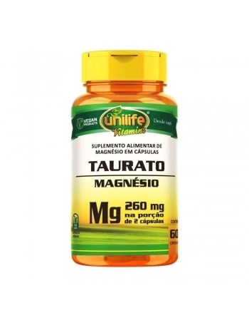 TAURATO DE MAGNESIO 620MG 60CAPS - UNILIFE