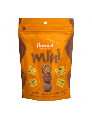 MINI BOMBOM CROCANTE C/ CARAMELO 54G FLORMEL 13534