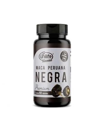 MACA PERUANA NEGRA PREMIUM ANIM. 450GR - 60CAP - UNILIFE