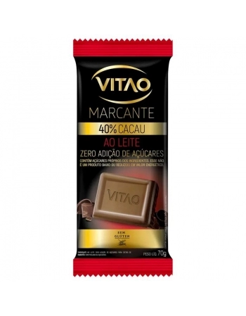 CHOCOLATE MARCANTE AO LEITE ZERO 40% 6 X 70G - VITAO 19993