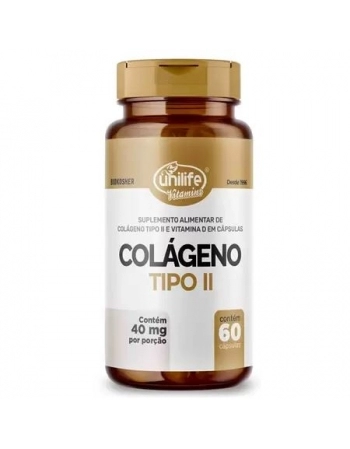 COLAGENO TIPO 2 + VIT D 400MG 60CAPS - UNILIFE