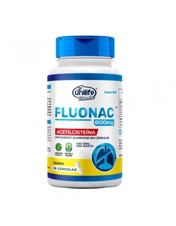 FLUONAC ACETILCISTEINA 600MG- 30 CAPS - UNILIFE 3723