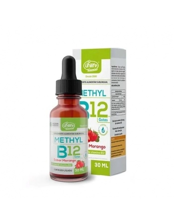 METHYL VIT B12 EM GOTAS S MORANGO 30ML - UNILIFE 3722
