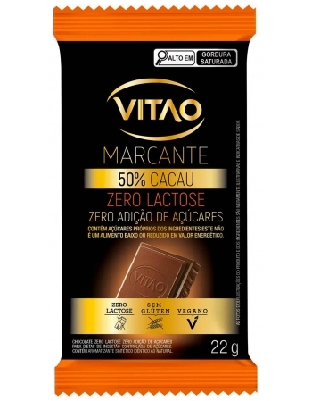CHOCOLATE S/LACTOSE ZERO 12 X 22G - VITAO 099
