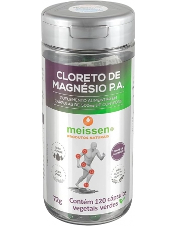 CLORETO DE MAGNESIO 500MG 120 CAPS VEGETAL VERDE - MEISSEN