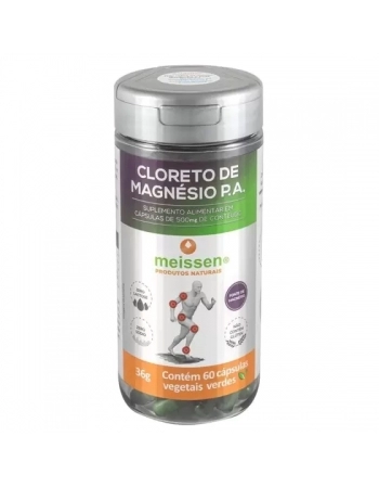 CLORETO DE MAGNESIO 500MG 60 CAPS VEGETAL VERDE - MEISSEN